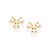 BRINCO FLOR FOLHEADO A OURO COM CRISTAL COLORIDO. MED 1CM ROMMANEL 524901 - Imagem 4