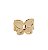 TARRAXA BORBOLETA GRANDE FOLHEADO A OURO ROMMANEL 590047 UNIDADE - Imagem 1