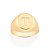 ANEL FOLHEADO A OURO COM LETRA TEXTURIZADA ROMMANEL 513316 LETRAS S/Z - Imagem 2