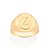 ANEL FOLHEADO A OURO COM LETRA TEXTURIZADA ROMMANEL 513316 LETRAS S/Z - Imagem 6