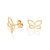 BRINCOS FOLHEADO A OURO BORBOLETA. MED 1,2CM ROMMANEL 527092 - Imagem 1