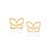 BRINCOS FOLHEADO A OURO BORBOLETA. MED 1,2CM ROMMANEL 527092 - Imagem 2
