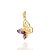 PINGENTE FOLHEADO A OURO BORBOLETA COM ZIRCÔNIA LILÁS. MED 2CM ROMMANEL 542678 - Imagem 1