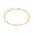 PULSEIRA FOLHEADO A OURO COM ZIRCÔNIAS. MED 20CM ROMMANEL 552063 - Imagem 1