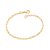 PULSEIRA FOLHEADO A OURO ELO CADEADO OVAL. MED 20CM ROMMANEL 552051 - Imagem 1