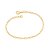 PULSEIRA FOLHEADO A OURO ELO CADEADO OVAL. MED 22CM ROMMANEL 552057 - Imagem 1