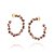 MAXI ARGOLA FOLHEADO A OURO COM CRISTAIS LILÁS. MED 5,7CM ROMMANEL 527098 - Imagem 2