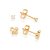 KIT BRINCOS FOLHEADO A OURO BORBOLETA COM ZIRCÔNIA ROMMANEL 527056 - Imagem 2