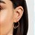 ARGOLA FOLHEADO A OURO LOVE. MED 3CM ROMMANEL 527057 - Imagem 4