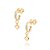 ARGOLA FOLHEADO A OURO COM CORAÇÃO PENDURADO. MED 1,6CM ROMMANEL 527060 - Imagem 1