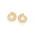 BRINCO BOTÃO FOLHEADO A OURO FORMATO ESPIRAL. MED 1,3CM ROMMANEL 527062 - Imagem 1