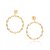 MAXI BRINCO FOLHEADO A OURO FORMATO CÍRCULO. MED 6CM ROMMANEL 527066 - Imagem 1