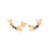 BRINCO FOLHEADO A OURO BORBOLETAS COM ZIRCÔNIAS COLORIDAS. MED 1,9CM ROMMANEL 527067 - Imagem 2