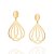 MAXI BRINCO FOLHEADO A OURO GOTAS ENTRELAÇADAS. MED 5,1CM ROMMANEL 527070 - Imagem 1