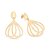 MAXI BRINCO FOLHEADO A OURO GOTAS ENTRELAÇADAS. MED 5,1CM ROMMANEL 527070 - Imagem 2