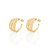 ARGOLA FOLHEADO A OURO FIOS LISOS. MED 1,3CM ROMMANEL 527079 - Imagem 1