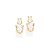BRINCO FOLHEADO A OURO GOTAS DE ZIRCÔNIAS. MED 1,3CM ROMMANEL 527080 - Imagem 1