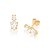 BRINCO FOLHEADO A OURO GOTAS DE ZIRCÔNIAS. MED 1,3CM ROMMANEL 527080 - Imagem 2
