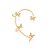 BRINCO EAR WRAP FOLHEADO A OURO BORBOLETAS COM ZIRCÔNIAS (UNITÁRIO). MED 6CM ROMMANEL 527038 - Imagem 1