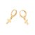ARGOLA CRUZ FOLHEADO A OURO ESCRITO FÉ. MED 2,4CM ROMMANEL 527044 - Imagem 1