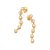 BRINCO FOLHEADO A OURO CÍRCULOS COM ZIRCÔNIAS PENDURADAS. MED 5,5CM ROMMANEL 527042 - Imagem 1