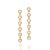 BRINCO FOLHEADO A OURO CÍRCULOS COM ZIRCÔNIAS PENDURADAS. MED 5,5CM ROMMANEL 527042 - Imagem 2