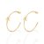 ARGOLA FOLHEADO A OURO FLOR. MED 4,4CM ROMMANEL 527107 - Imagem 1