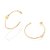 ARGOLA FOLHEADO A OURO FLOR. MED 4,4CM ROMMANEL 527107 - Imagem 2