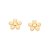 BRINCO FOLHEADO A OURO FLOR. MED 0,90CM ROMMANEL 527108 - Imagem 1