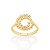 ANEL FOLHEADO A OURO FORMATO ESPIRAL COM ZIRCÕNIAS ROMMANEL 513295 - Imagem 1