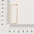 ARGOLA FOLHEADO A OURO FORMATO RETANGULAR. MED 4,8CM ROMMANEL 524041 - Imagem 3