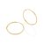 ARGOLA ARO FINO FOLHEADO A OURO. MED 5CM ROMMANEL 522014 - Imagem 2