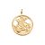 PINGENTE MASCULINO FOLHEADO A OURO SÃO JORGE. MED 3CM ROMMANEL 541256 - Imagem 1