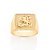 ANEL MASCULINO FOLHEADO A OURO SÃO JORGE ROMMANEL 513312 - Imagem 1