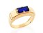 ANEL DE FORMATURA MASCULINO FOLHEADO A OURO CRISTAL COLORIDO ROMMANEL 512478 - Imagem 1