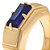 ANEL DE FORMATURA MASCULINO FOLHEADO A OURO CRISTAL COLORIDO ROMMANEL 512478 - Imagem 5