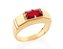 ANEL DE FORMATURA MASCULINO FOLHEADO A OURO CRISTAL COLORIDO ROMMANEL 512478 - Imagem 3
