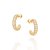 ARGOLA FOLHEADO A OURO COM ZIRCÔNIAS. MED 1,9CM ROMMANEL 527110 - Imagem 1