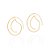 ARGOLA FOLHEADO A OURO FORMATO FOLHA. MED 5,5CM ROMMANEL 527112 - Imagem 1