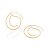 ARGOLA FOLHEADO A OURO FORMATO FOLHA. MED 5,5CM ROMMANEL 527112 - Imagem 2