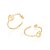 ARGOLA FOLHEADO A OURO CORAÇÃO INFINITO. MED 3CM ROMMANEL 527127 - Imagem 2