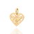 PINGENTE CORAÇÃO FOLHEADO A OURO ESPÍRITO SANTO. MED 1,7CM ROMMANEL 542697 - Imagem 1