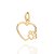 PINGENTE CORAÇÃO FOLHEADO A OURO MÃE DE PET. MED 2,3CM ROMMANEL 542696 - Imagem 1