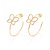 ARGOLA FOLHEADO A OURO BORBOLETA. MED 5,5CM ROMMANEL 527106 - Imagem 1