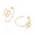 ARGOLA FOLHEADO A OURO BORBOLETA. MED 5,5CM ROMMANEL 527106 - Imagem 2