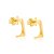 ARGOLA RETANGULAR FOLHEADO A OURO. MED 0,9CM ROMMANEL 522135 - Imagem 1