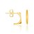 ARGOLA RETANGULAR FOLHEADO A OURO. MED 0,9CM ROMMANEL 522135 - Imagem 2