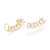 EAR CUFF COM PIERCING DE PRESSÃO FOLHEADO A OURO COM ZIRCÔNIAS. MED 3CM ROMMANEL 527158 - Imagem 2