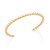 BRACELETE FOLHEADO A OURO COM ZIRCÔNIAS. MED 6CM ROMMANEL 552074 - Imagem 1