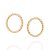 BRINCO REDONDO FOLHEADO A OURO COM ZIRCÔNIAS. MED 2,9CM ROMMANEL 527131 - Imagem 2